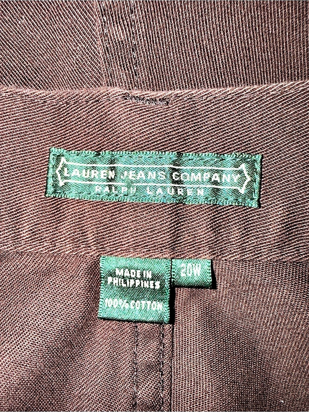 Ralph Lauren Lauren Jeans Company Straight Leg Jeans Brown Waist 20W - Picture 4 of 5